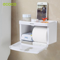 Hộp Đựng Giấy Vệ Sinh Ecoco 1612 Có Khay Để Điện Thoại Và Vật Dụng