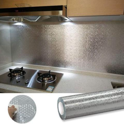 Cuộn 3m X 60cm Giấy Dán Bếp Tráng Nhôm Chống Dầu Mỡ, Trang Trí Nhà Bếp