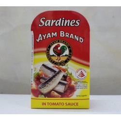 [HỘP (XỐT CÀ) VUÔNG 120g] CÁ TRÍCH XỐT CÀ CHUA [Malaysia] AYAM Sardines in Tomato Sauce (halal)