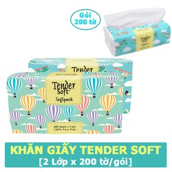 TENDER SOFT - Khăn giấy rút 200 tờ