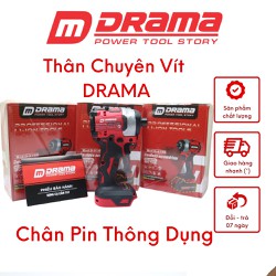 Thân Chuyên Vít Đỏ DRAMA Dòng Cao Cấp Không Chổi Than 3 Chế Độ 3 đèn Tốc Độ Cao- 360Nm
