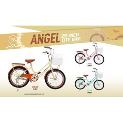 Xe Đạp Trẻ Em AIMA Angel 20inch CITYBIKE (3 màu) từ 7-9) tuổi cho bé gái , Thời Trang Nhỏ Gọn Tiện Lợi
