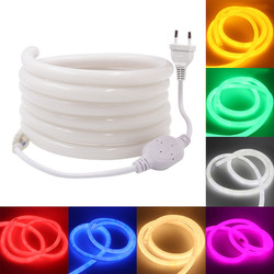 Dây Led Neon 220V ống tròn đường kính 14mm, Led SMD 2835 120Led/m, IP68, dùng trang trí Led biển hiệu, logo cửa hàng...