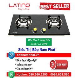 [HÀ NỘI]Bếp gas âm 2 vùng nấu Latino LT 389B