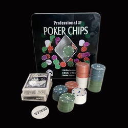 Hộp Phỉnh Poker Chips 100 (Tặng kèm 2 bộ bài)