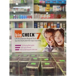 bioCHECK 7 - 7 que test/hộp - que thử nhanh phát hiện ngày rụng trứng