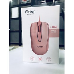Chuột vi tính Fuhlen L102 có dây, kết nối USB- Màu hồng sang trọng- mới 100% chính hãng