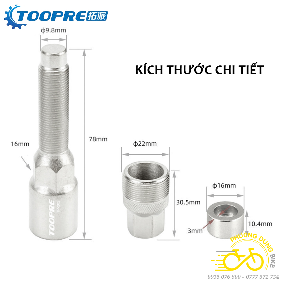 Cảo đùi dĩa cốt vuông xe đạp TOOPRE TP-202 (Mã SP: PK-0588)