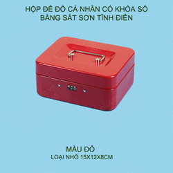 Hộp để đồ cá nhân có khóa số loại nhỏ 15x12x8cm, bằng sắt sơn tĩnh điện chống gỉ, có nhiều màu cho khách lựa chọn