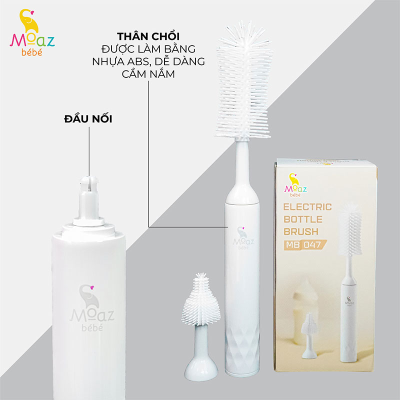 Bộ cọ rửa bình sữa điện Moaz Bébé MB-047 (Mã SP: MB041)