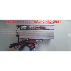 Bộ Đổi Nguồn Inverter SUOER 12V 500W SAA-SAA-500C Có Sạc Tự Động Cho Bình 10A