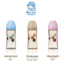 Bình sữa KUKU cổ rộng PPSU phiên bản KU-Plus KU5883 - 300ml