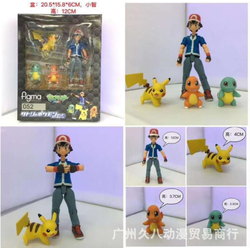 Mô hình Khớp Pokemon satoshi,Pikachiu, rồng lửa, rùa nước