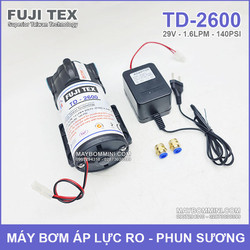 Máy bơm phun sương lọc nước RO 29V 1.6L 140PSI TD-2600 Fuji Tex kèm nguồn