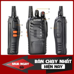 Bộ đàm Baofeng 888s ( bắt sóng xa 4km) - Hàng chất lượng  BH 3 tháng