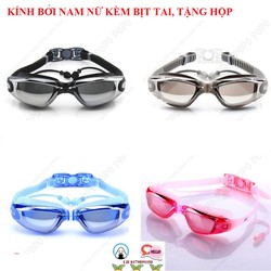 (GIÁ SỈ) Kính bơi tráng gương chống nước, chống mờ, chống tia UV (Bảo vệ mắt, có bịt tai).