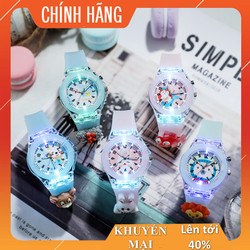 Đồng hồ cho bé gái nhân vật hoạt hình - Đồng hồ bé gái phát sáng - FULL hộp pin hướng dẫn