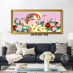 Tranh dán tường - hoa lan , hoa mẫu đơn