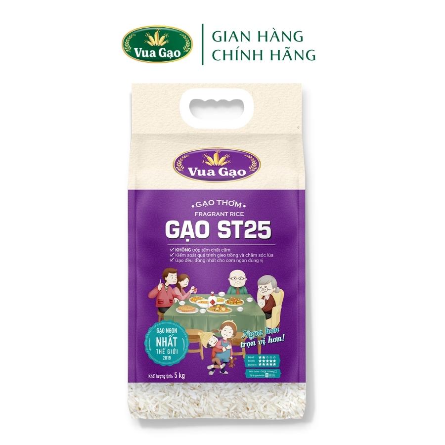 Gạo Thơm ST25 - Túi 5kg - Cam kết date mới (Mã SP: VGST25)