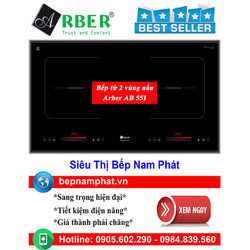 Bếp từ 2 vùng nấu arber ab 551