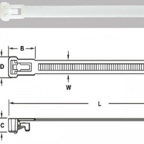 Hình ảnh 20 Dây rút Trắng 8x300mm tháo mở nhiều lần