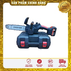 Cưa xích cầm tay chạy pin 10cell lam 30cm công suất mạnh mẽ động cơ không chổi than