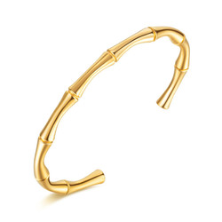 Freeship Vòng tay titan hình cây trúc thời trang WVT799 Khồng đen không gỉ sét
