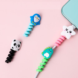 Set 3 Cáp bảo vệ, dây quấn cáp bảo vệ đầu dây cáp chống đứt sạc pin, sạc điện thoại hoạt hình đáng yêu DAU035