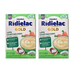 Bộ 2 hộp Bột Ăn Dặm Vinamilk Ridielac Lươn Cà Rốt Đậu Xanh (200g/ Hộp)