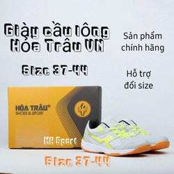Giày Cầu Lông Nam Nữ Hỏa Trâu HT 095 thương hiệu Việt SX Xám phối