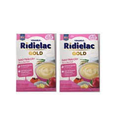 Combo 2 hộp bột ăn dặm RIDIELAC GOLD gạo trái cây - hộp giấy 200G