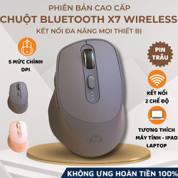 Chuột Máy Tính Không Dây Pin Sạc X7 Kết Nối Đa Năng Mọi Thiết Bị
