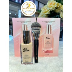 Kem Nền Dưỡng Ẩm, Che Phủ Cao, Lâu Trôi Clio Kill Cover Glow Foundation Spf50+ Pa++++ 38g (Tặng Kèm Cọ)