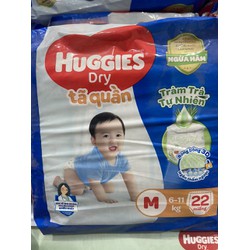 Tã quần huggies dry size m 22 miếng - hsd luôn mới