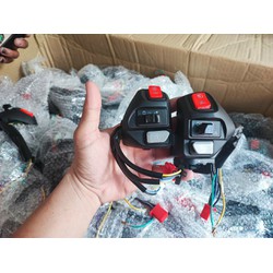 Bộ cùm nút đỏ/ đen xe NVX