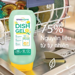 GEL RỬA STANHOME HƯƠNG CHANH BẠC HÀ 720ML (CHAI XANH) DÙNG CHO MÁY RỬA CHÉN BÁT