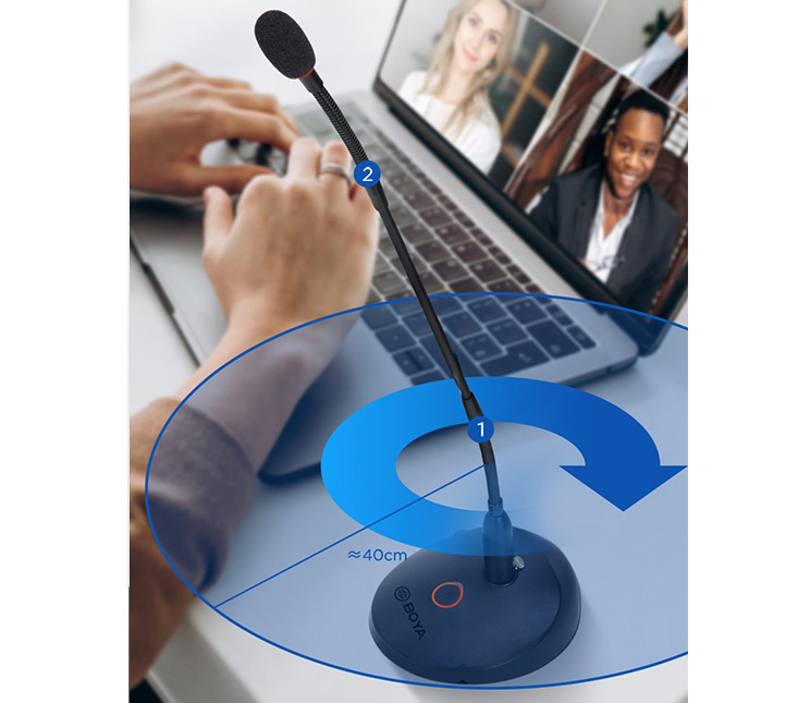 Microphone hội nghị cổ ngỗng có dây Boya BY-GM18CB