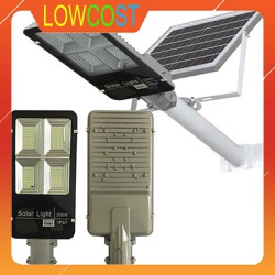 Đèn đường năng lượng mặt trời tấm pin rời g suất 200W có remote giá đỡ chống nước chuẩn IP65