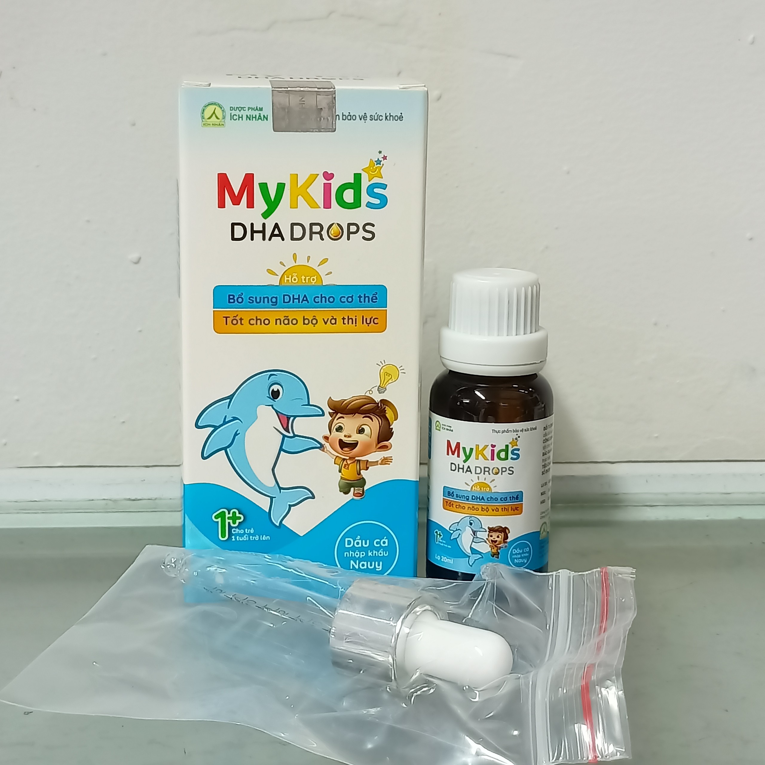 Hình ảnh Mykids DHA Drops lọ 20ml bổ sung dha hương cam chuối không tanh