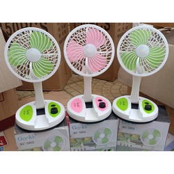 Quạt Tích Điện KC 5811 - Quạt Để Bàn Có Đèn Led - Gấp Gọn