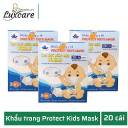 Khẩu trang trẻ em Sen Việt Protect Kids Mask 4 lớp ôm sát mềm mịn ngăn bụi mịn vi khuẩn (hộp 20 cái) - Luxcare Pharmacy