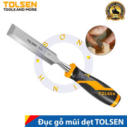 Đục gỗ cầm tay chuẩn công nghiệp TOLSEN mũi dẹt, chạm khắc, tạo rãnh, gọt gỗ