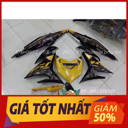 [FREE SHIP] Tem Rời  Exciter 150 Y15ZR Vàng đen rời (không bay màu)