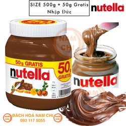 [HÀNG ĐỨC] BƠ PHẾT NUTELLA Hạt Phỉ - HŨ THỦY TINH 500g
