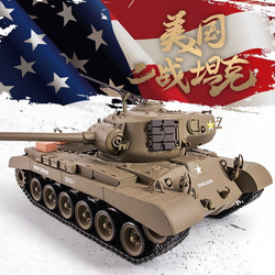 Xe Tăng điều khiển M26 USA Tỷ lệ 1/16 Âm Thanh Động cơ súng máy nhả khói như thật
