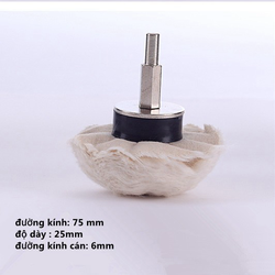 Vải bông đánh bóng hình bán nguyệt 75mm Flash sale