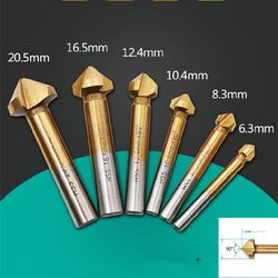 Bộ 6 mũi doa lỗ khoan nhôm gỗ phủ Titanium