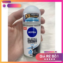 Chính hãng Lăn Khử Mùi Nữ Black & White Nivea 50ml