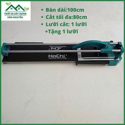 Bàn cắt gạch men 2 thanh 800 Hachi,bàn dài 100cm dùng đẩy gạch 80cm,kèm thêm 1 lưỡi cắt