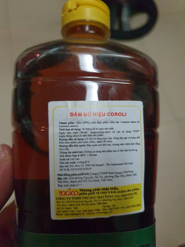 Giấm Đỏ Coroli 1L nhập khẩu Hà Lan (Mã SP: KD.DAMDO.COROLI.1L)